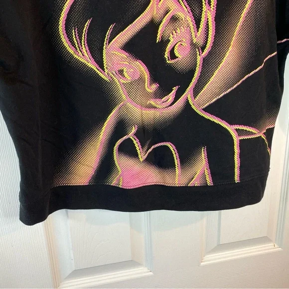 Disney Women Juniors XXL 19 Sweatshirt Pullover Tinker Bell Graphic Lightweight - Picture 3 of 11
